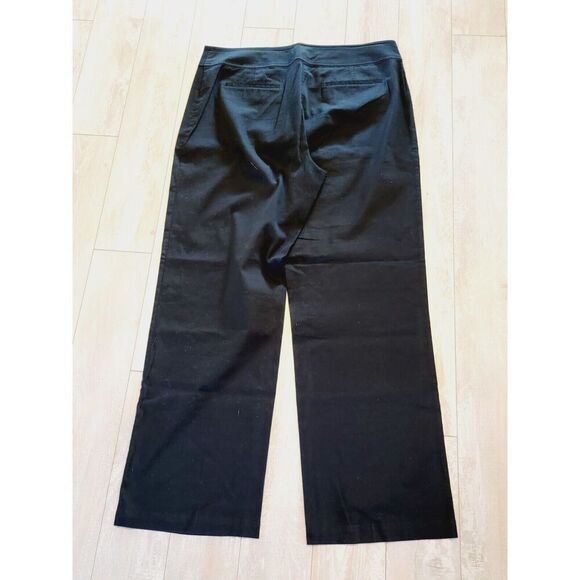 Chico's Women's 3 Black Cotton Blend‎ Pants Size XL Career Stretch Pockets - Picture 3 of 6